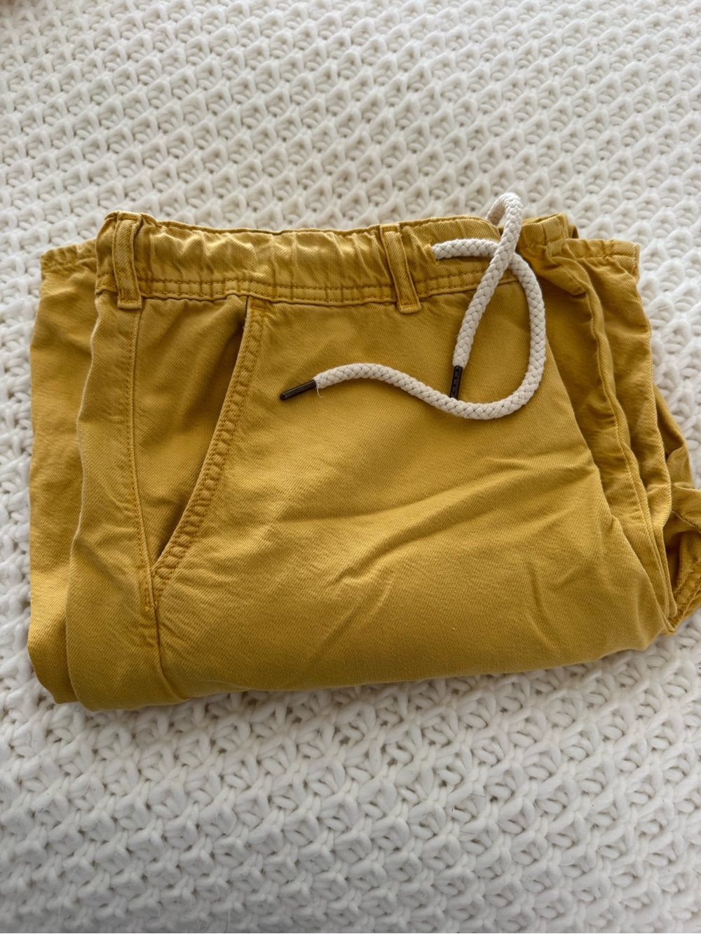 Pilcro Mustard Wide-Leg Waist Pants LT size - Picture 2 of 6